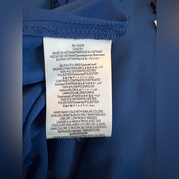 BCBGeneration, Blue with black lace dress, size 8 - Picture 9 of 10